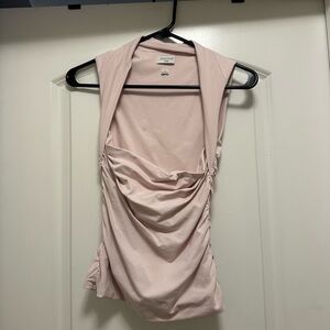 Aritzia Soft Pink Contour Flourish Top